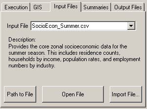 Figure 6.1. The Input Files Tab